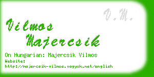 vilmos majercsik business card